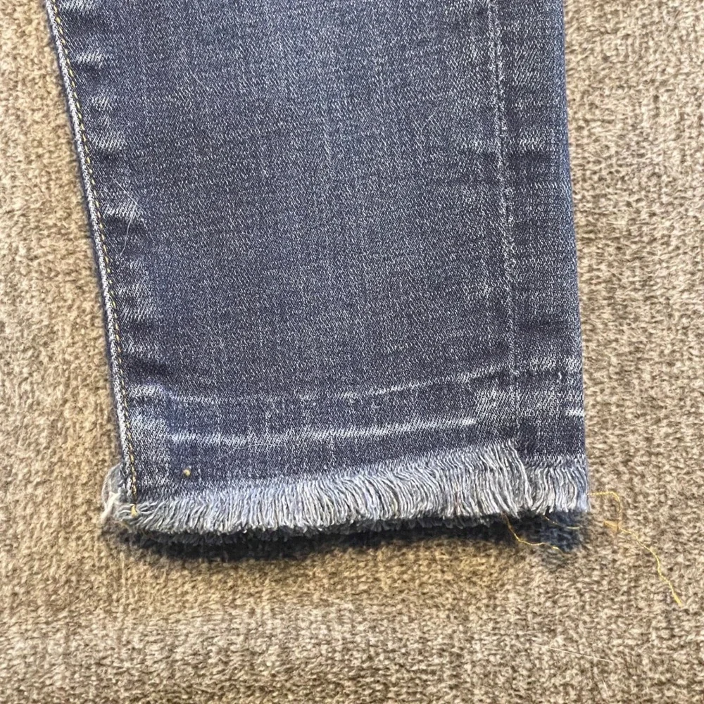 Good American Jeans Slim Fit‎ Frayed Hem Dark Wash Denim Mens Size